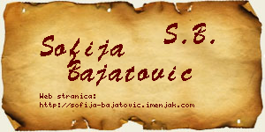 Sofija Bajatović vizit kartica